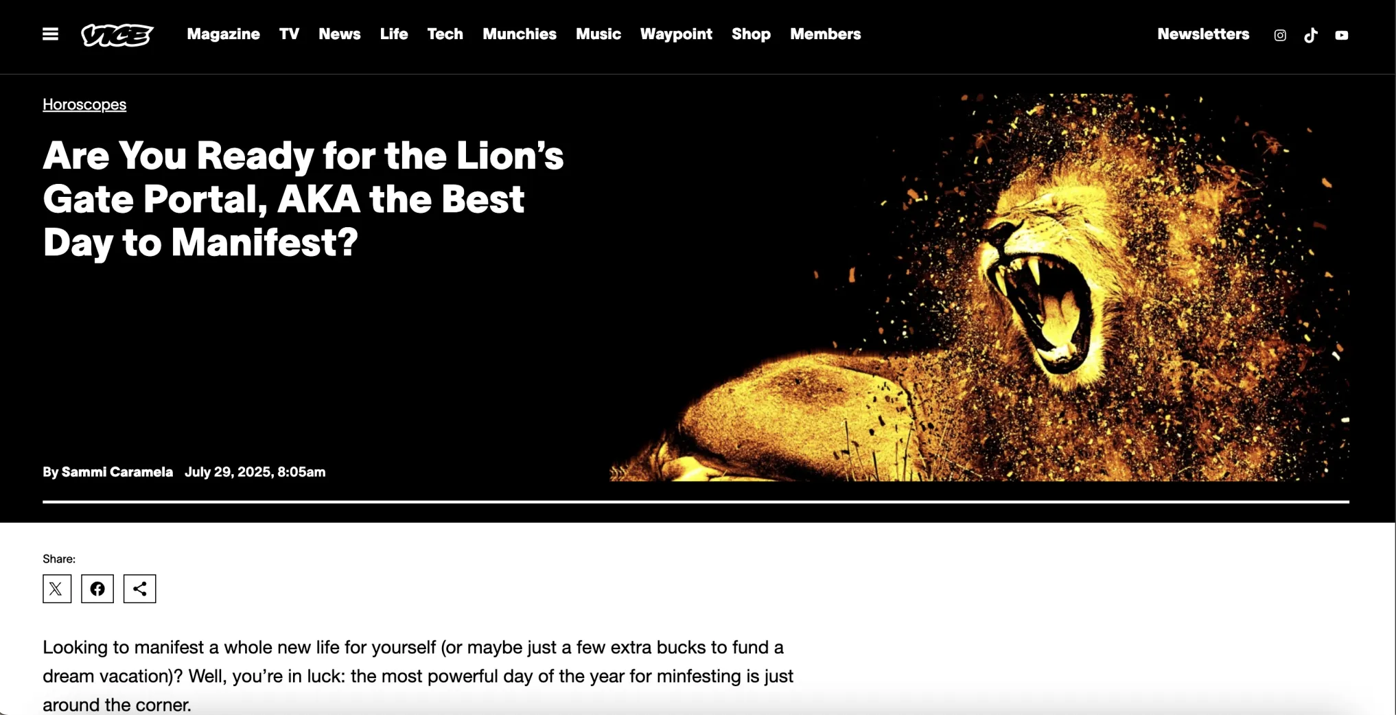 Are you ready for the lions gate portal aka the best day to manifest